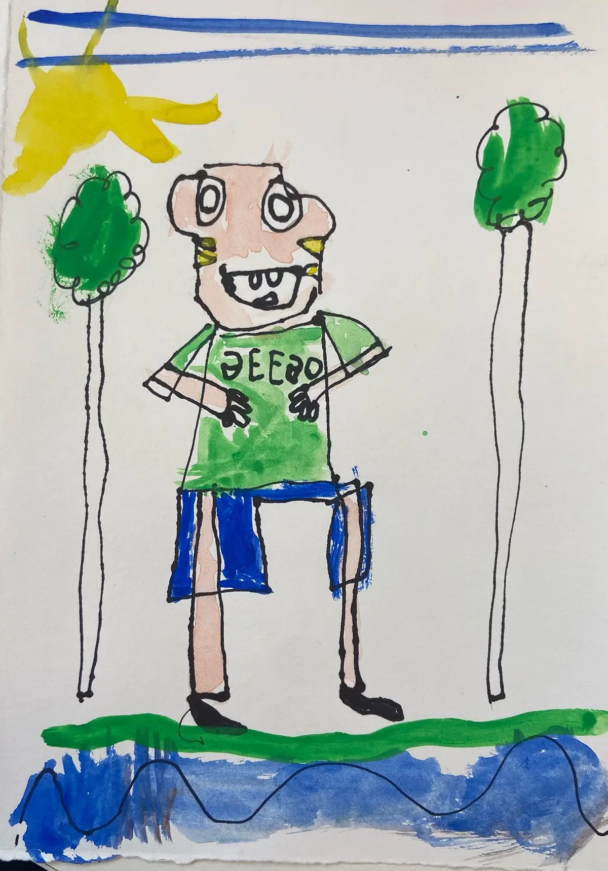 A child's drawing of Geego